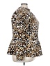 Ashley Stewart Animal Print Brown Long Sleeve Blouse Size 22 Plus - photo 4