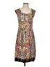 North Style Paisley Brown Casual Dress Size S - photo 1
