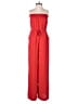 Derek Heart 100% Polyester Solid Red Jumpsuit Size S - photo 1