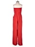 Derek Heart 100% Polyester Solid Red Jumpsuit Size S - photo 2