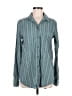 Eddie Bauer Stripes Teal Long Sleeve Button-Down Shirt Size M (tall) - photo 1