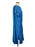 ATM 100% Polyester Solid Blue Casual Dress Size S - photo 4