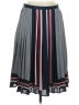 Lands' End Canvas 100% Polyester Stripes Blue Casual Skirt Size 6 - photo 1