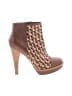 Ugg 100% Leather Color Block Brown Ankle Boots Size 7 1/2 - photo 1