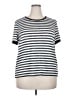 Gap Stripes Silver Short Sleeve T-Shirt Size XXL - photo 1