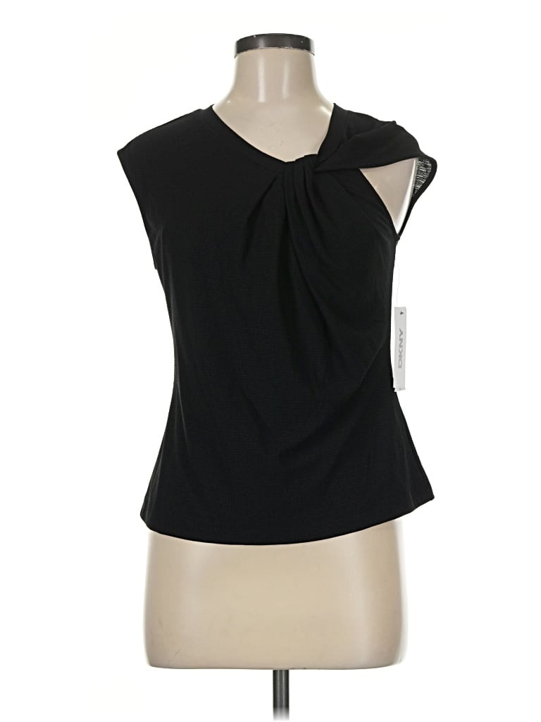 Pre-owned Dkny Sleeveless Blouse In Black