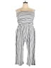 J for Justify Stripes White Jumpsuit Size 2X - photo 1