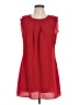 Speechless Solid Red Casual Dress Size L - photo 1