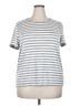 Gap Stripes Silver Short Sleeve T-Shirt Size XXL - photo 1