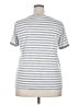 Gap Stripes Silver Short Sleeve T-Shirt Size XXL - photo 2