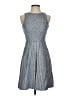 J.Crew Chevron-herringbone Gray Casual Dress Size 0 - photo 1