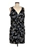 White House Black Market Floral Black Romper Size 8 - photo 1