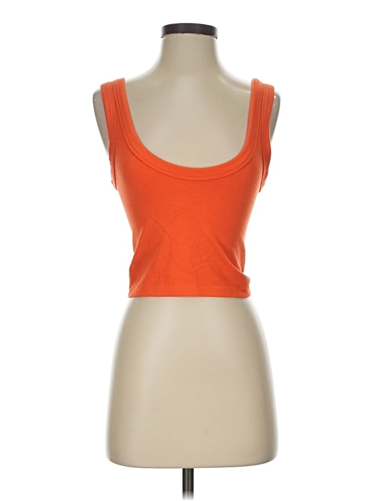 Pre-owned Fp Movement Tank Top Orange Strapless Neckline Tops