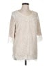 Ella Moss 100% Rayon Floral Ivory 3/4 Sleeve Blouse Size L - photo 1