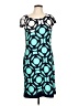 Covington Graphic Teal Cocktail Dress Size 12 - photo 1
