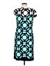 Covington Graphic Teal Cocktail Dress Size 12 - photo 2