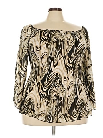 Blue Diamond Plus 3/4 Sleeve Blouse (view 1)