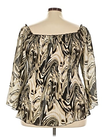 Blue Diamond Plus 3/4 Sleeve Blouse (view 2)