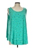 Susan Graver Teal Sleeveless Blouse Size L - photo 1