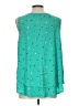 Susan Graver Teal Sleeveless Blouse Size L - photo 2