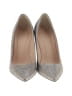 J.Crew Metallic Silver Heels Size 6 - photo 2
