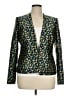 J.Crew 100% Polyester Print Green Blazer Size 14 (tall) - photo 1