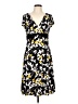 Van Heusen 100% Polyester Print Black Casual Dress Size 10 - photo 1