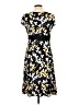 Van Heusen 100% Polyester Print Black Casual Dress Size 10 - photo 2