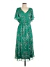 Dana Buchman 100% Polyester Paisley Green Casual Dress Size M - photo 1