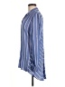 Max Studio 100% Rayon Stripes Blue Long Sleeve Button-Down Shirt Size M - photo 5