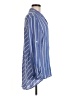Max Studio 100% Rayon Stripes Blue Long Sleeve Button-Down Shirt Size M - photo 4