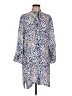 Robert Graham 100% Silk Print Blue Casual Dress Size M - photo 1