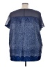 Halogen 100% Polyester Blue Short Sleeve Blouse Size 3X - photo 2