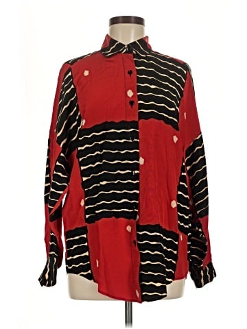 Linda Allard Ellen Tracy Long Sleeve Silk Top (view 1)