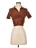 Sandro Brown Short Sleeve Blouse Size XS (0) - photo 1