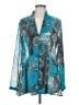 ETRO 100% Polyester Teal Long Sleeve Blouse Size EU (IT) 44 / US 8 - photo 1