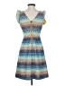 Tabitha 100% Polyester Print Blue Casual Dress Size 2 - photo 2