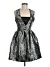 McQ Alexander McQueen Metallic Silver Cocktail Dress Size EU 38 / US 8 - photo 1