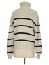 Hollister Stripes Ivory Tan Turtleneck Sweater Size S - photo 2