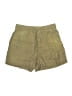 Athleta 100% Linen Solid Green Khaki Shorts Size S - photo 1