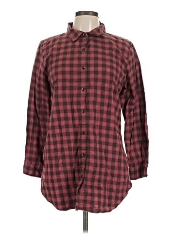 Garnet Hill 3/4 Sleeve Button-Down Shirt (view 1)
