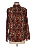 Allison Joy 100% Polyester Animal Print Brown Long Sleeve Blouse Size M - photo 2