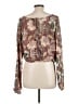 Angie 100% Rayon Brown Long Sleeve Blouse Size L - photo 2