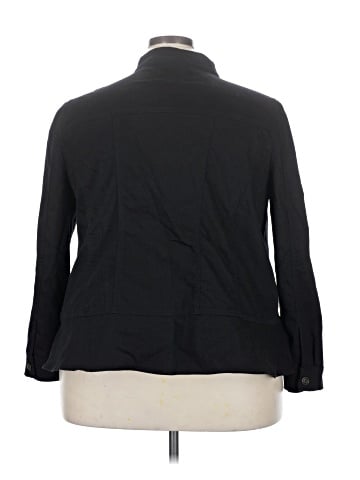 Nina Leonard 3/4 Sleeve Button-Down Shirt (view 2)