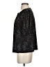 NY Collection Polka Dots Black Short Sleeve Blouse Size S - photo 5