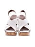 27 EDIT 100% Leather White Sandals Size 5 - photo 2
