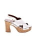 27 EDIT 100% Leather White Sandals Size 5 - photo 1