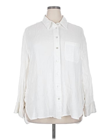 Lane Bryant 3/4 Sleeve Button-Down Shirt (view 1)
