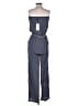 Zoa 100% Rayon Polka Dots Blue Jumpsuit Size S - photo 2