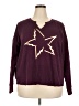 Torrid Stars Burgundy Pullover Sweater Size 3X Plus (3) - photo 1